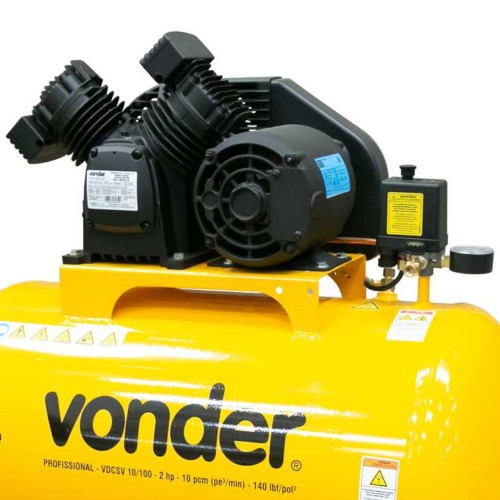 Compressor de ar 10 ps 93L 2 hp 140 libras trifsico - VDCSV 10/100