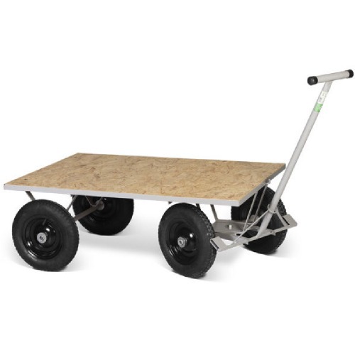 Carro plataforma com tampo em madeira capacidade de 600 kg - TM-89 Carro plataforma com tampo em madeira capacidade de 600 kg - TM-89