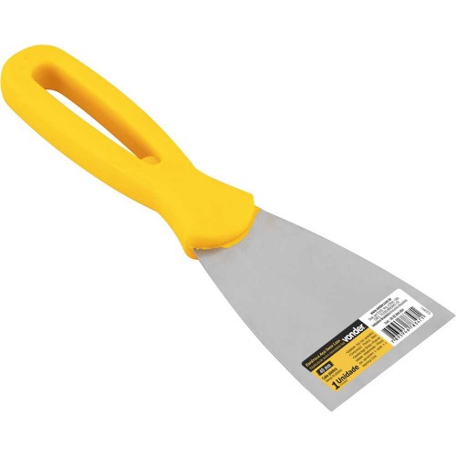 Esptula de ao inox 60 mm com cabo de plstico