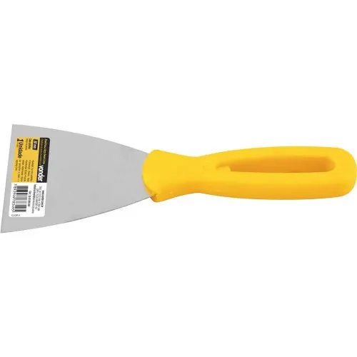 Espátula de aço inox 80 mm com cabo de plástico