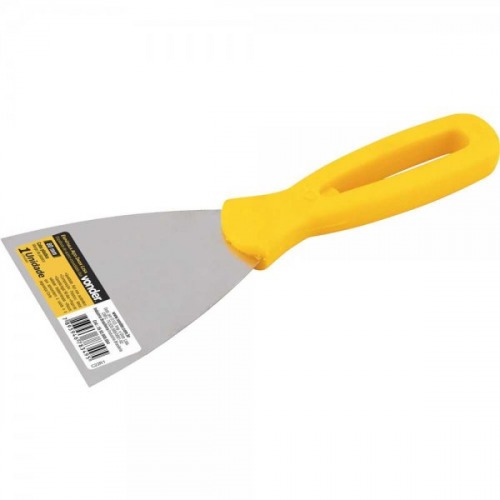 Esptula de ao inox 80 mm com cabo de plstico