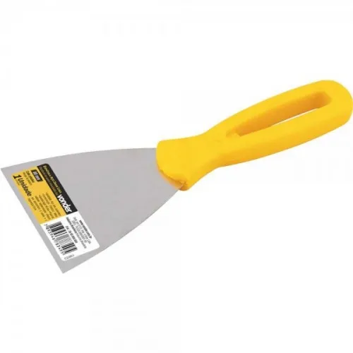 Espátula de aço inox 80 mm com cabo de plástico
