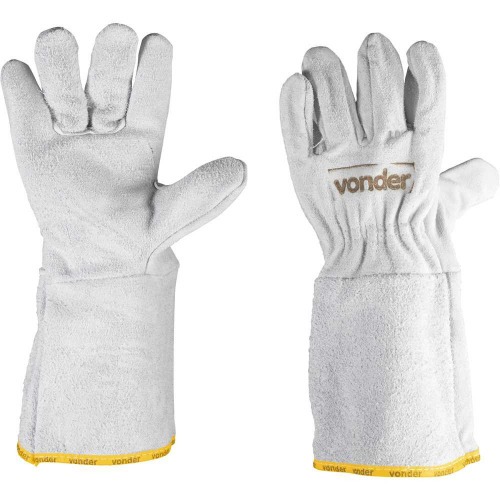 Luva de raspa de couro petroleira com reforço Luva de raspa de couro petroleira com reforço