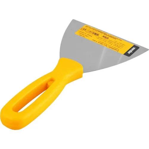 Espátula de aço inox 100 mm com cabo de plástico