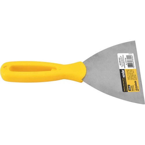 Espátula de aço inox 120 mm com cabo de plástico Espátula de aço inox 120 mm com cabo de plástico