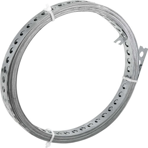 Fita de ao carbono perfurada 17mm x 0,4mm x 10m