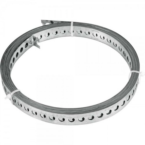 Fita de ao carbono perfurada 17mm x 0,4mm x 10m