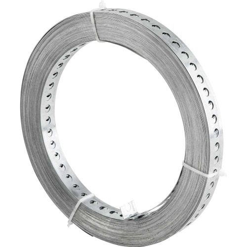 Fita de ao carbono perfurada 19mm x 0,4mm x 30m