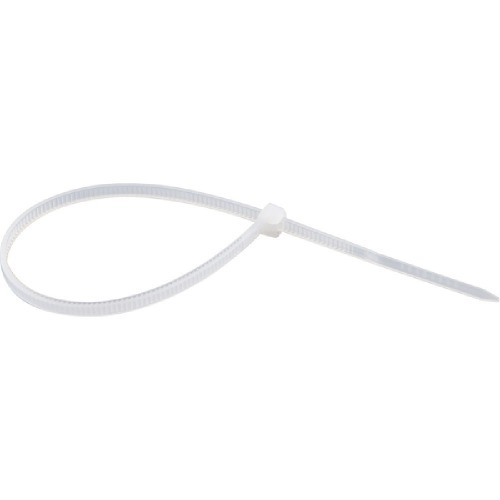 Abraçadeira de nylon branca 3,6 x 200 mm com 100 peças Abraçadeira de nylon branca 3,6 x 200 mm com 100 peças