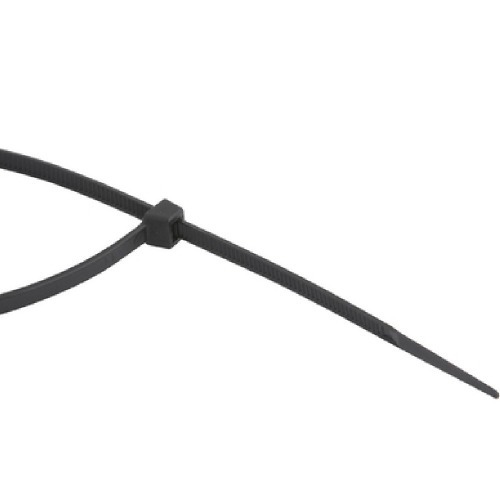 Abraadeira de nylon preta 4,8 mm x  28 cm com 100 peas