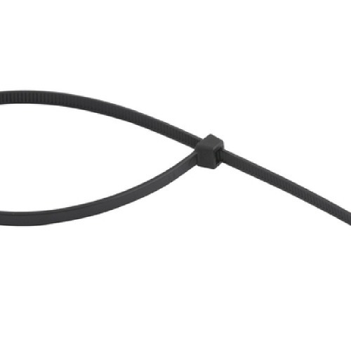 Abraadeira de nylon preta 4,8 mm x  28 cm com 100 peas