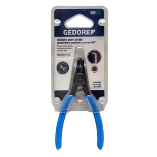 Alicate para anéis externos bico curvo 4 Alicate para anéis externos bico curvo 4