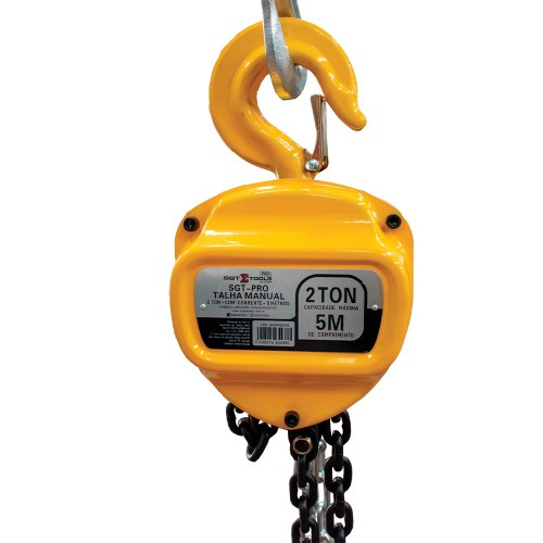 Talha manual 2 toneladas com corrente de 5 metros - SGT-PRO Talha manual 2 toneladas com corrente de 5 metros - SGT-PRO