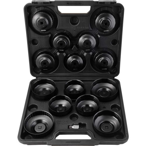 Jogo de saca filtro de óleo de motor com 15 peças Jogo de saca filtro de óleo de motor com 15 peças