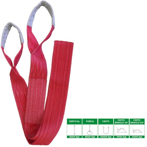 Cinta sling para elevao de carga 5T com 3 metros