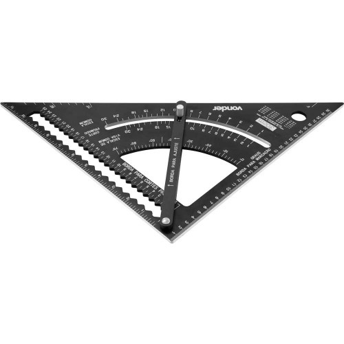 Esquadro tringular de alumnio 300 mm com gonimetro
