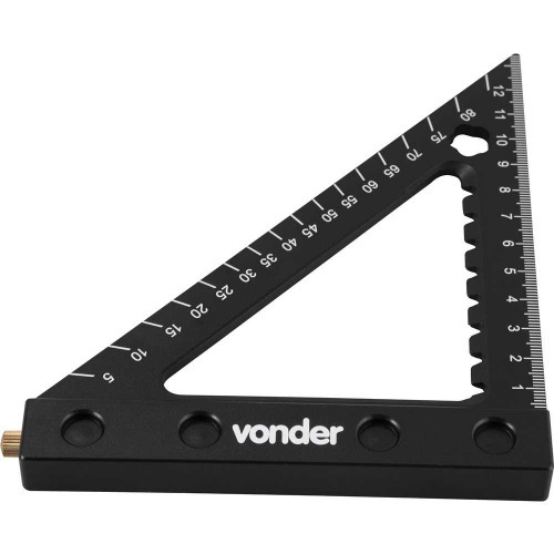 Esquadro tri�ngular de alum�nio para carpintaria 120 mm