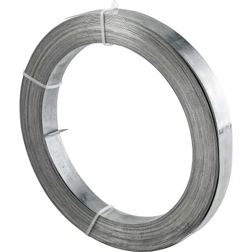 Fita de aço carbono lisa 19mm x 0,4mm x 30m