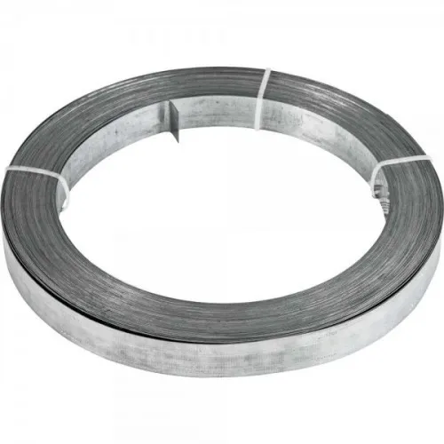 Fita de aço carbono lisa 19mm x 0,4mm x 30m