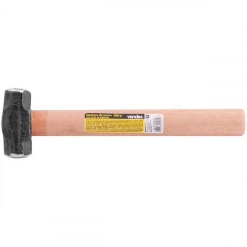 Marreta oitavada 0,50 kg com cabo de madeira envernizado - 30.78.000.500