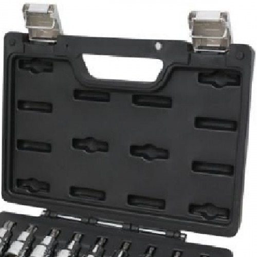 Jogo de soquete hexalobular E10 a E24 / T20 a T60 encaixe 1/2