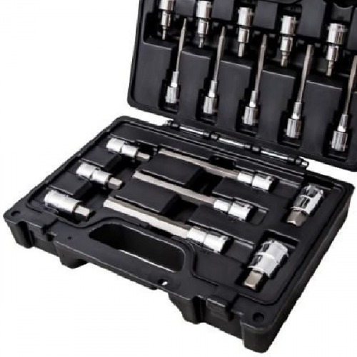 Jogo de soquete com ponta allen 4 a 19 mm encaixe 1/2 Jogo de soquete com ponta allen 4 a 19 mm encaixe 1/2