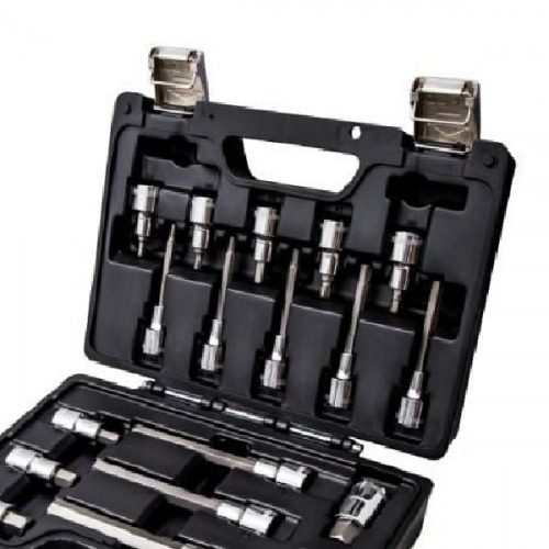 Jogo de soquete com ponta allen 4 a 19 mm encaixe 1/2 Jogo de soquete com ponta allen 4 a 19 mm encaixe 1/2