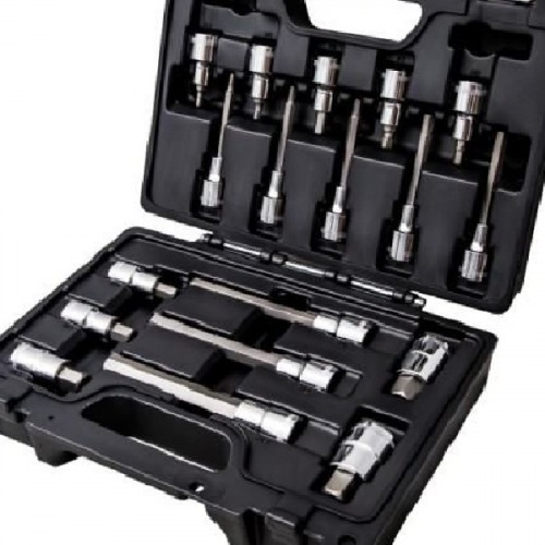 Jogo de soquete com ponta allen 4 a 19 mm encaixe 1/2 Jogo de soquete com ponta allen 4 a 19 mm encaixe 1/2
