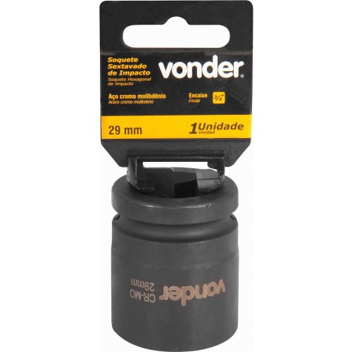 Soquete sextavado de impacto 29 mm encaixe 3/4