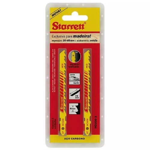 Lâmina para serra tico tico 75 mm 6 dentes com 2 peças - HCU36T-2 Lâmina para serra tico tico 75 mm 6 dentes com 2 peças - HCU36T-2