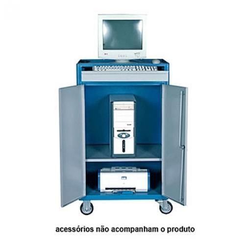 Rack m�vel fechado com gaveta porta teclado - CR-45