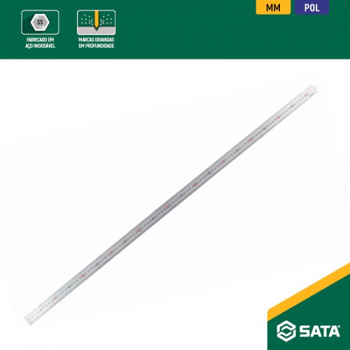 Escala mtrica em ao inoxidvel 300 mm - ST91402
