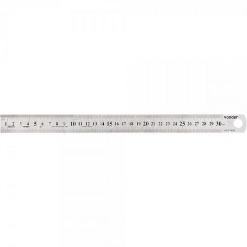 Escala m�trica em a�o inoxid�vel 300 mm