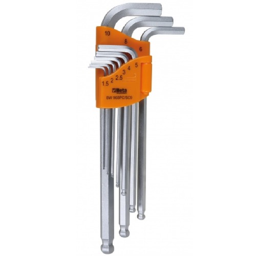 Jogo de chave allen abaulada 1,5 a 10 mm com 9 pe�as - 96BPC/SC9