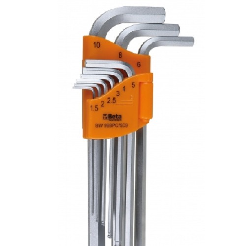 Jogo de chave allen abaulada 1,5 a 10 mm com 9 pe�as - 96BPC/SC9