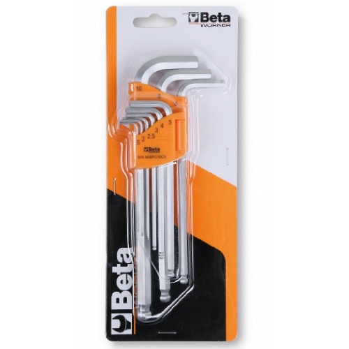 Jogo de chave allen abaulada 1,5 a 10 mm com 9 pe�as - 96BPC/SC9