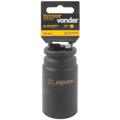 Soquete sextavado de impacto longo 32 mm encaixe 3/4 Soquete sextavado de impacto longo 32 mm encaixe 3/4