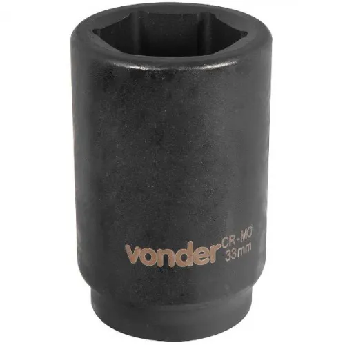 Soquete sextavado de impacto longo 33 mm encaixe 3/4
