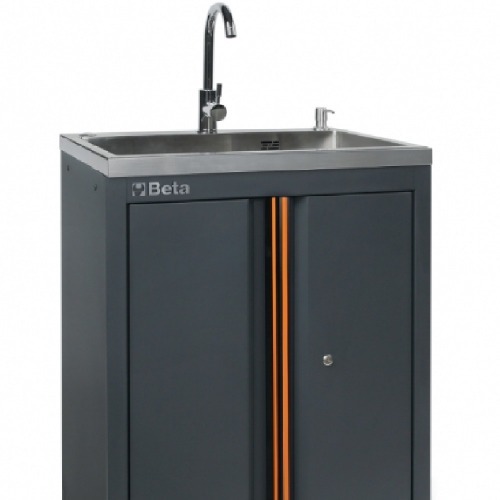 Módulo para armário modular 2 portas com fechadura e pia embutida - C45PRO 2.0 Módulo para armário modular 2 portas com fechadura e pia embutida - C45PRO 2.0
