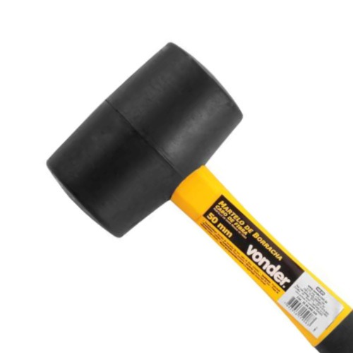 Martelo de borracha 50 mm cabo de fibra Martelo de borracha 50 mm cabo de fibra