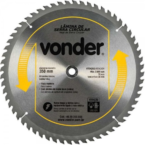 Disco de serra para madeira 350 x 30 mm 60 dentes