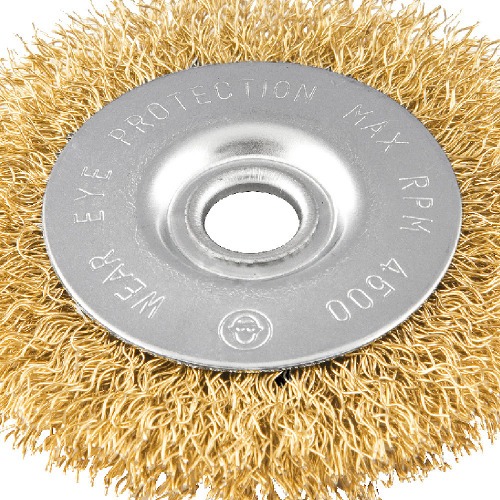 Escova de ao circular ondulada 4 x 1/2 x 1/2