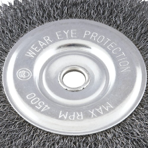 Escova de aço circular ondulada 6 x 1/2 x 1/2 Escova de aço circular ondulada 6 x 1/2 x 1/2