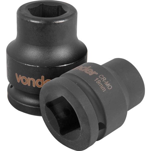 Soquete sextavado de impacto 19 mm encaixe 3/4