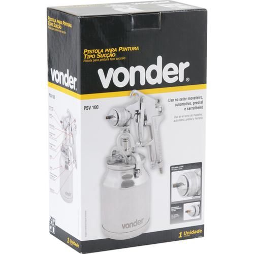 Pistola de pintura baixa produção caneca em alumínio com bico de 1,8 mm - PSV 100 Pistola de pintura baixa produção caneca em alumínio com bico de 1,8 mm - PSV 100