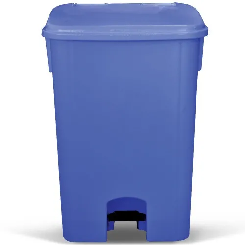 Cesto coletor de lixo com pedal 100L com rodas - CP11AZ - Bralimpia