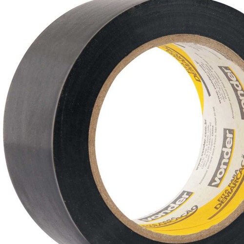 Fita adesiva para demarca��o 48 mm x 30 m preta