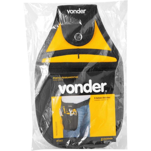 Porta ferramentas em lona reforçada com 6 bolsos - PF 017 Porta ferramentas em lona reforçada com 6 bolsos - PF 017