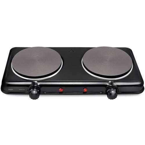 Fogão elétrico portátil de mesa 2 bocas 2.000W - Double Cook  220V Fogão elétrico portátil de mesa 2 bocas 2.000W - Double Cook  220V