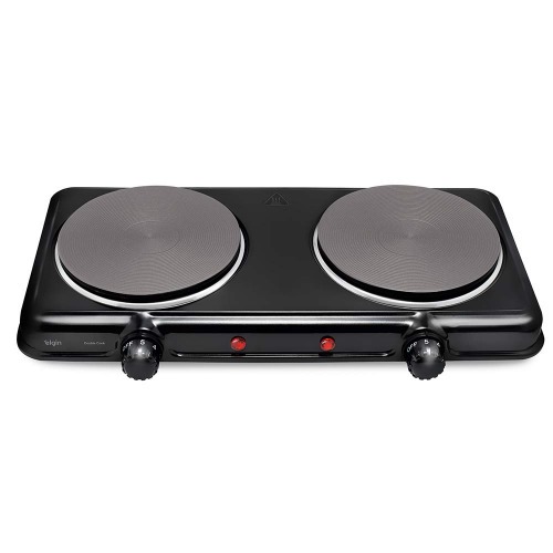 Fogão elétrico portátil de mesa 2 bocas 2.000W - Double Cook  220V Fogão elétrico portátil de mesa 2 bocas 2.000W - Double Cook  220V